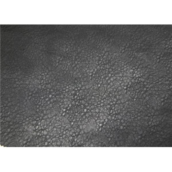 Buy 0.7 mm Black Synthetic Leather Fabric For Men'S Garment Good Tensile at wholesale prices