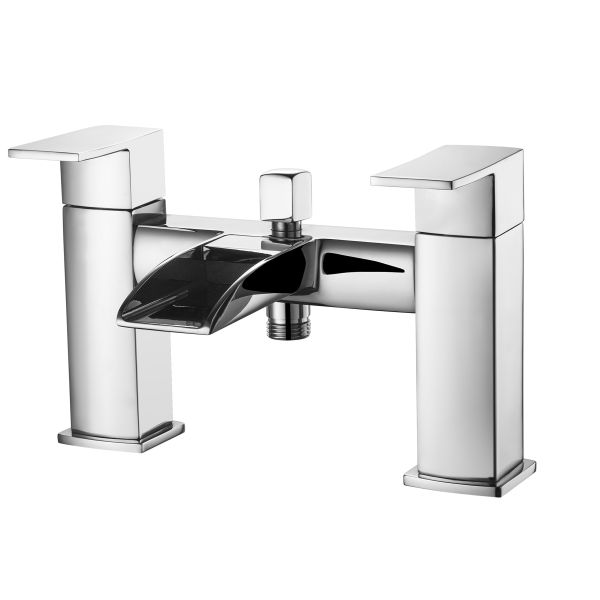 Buy Double Handle Bath Shower Mixer with Chrome Finish Style T8851 at wholesale prices