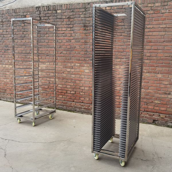 Heavy Duty 30 Tiers 304 Stainless Steel Bakery Rack Tray Trolley for Rotary Oven