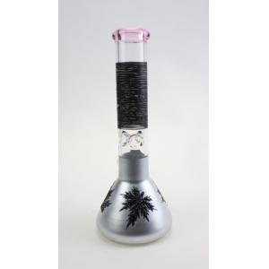 Engraved 14 Inch Beaker Smoking Glass Water Hookah Pipe 35mm