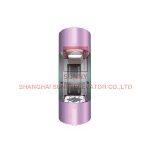 China Stainless Steel Panoramic Elevator Decoration 1.0m / S With Single Tube Handrail on sale