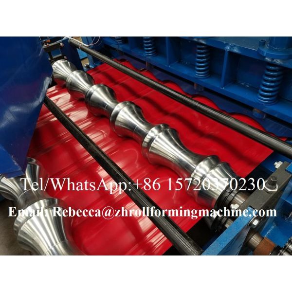Roof Panel metal roof roll forming machine / roof tile roll forming machine with 5.5kw motor