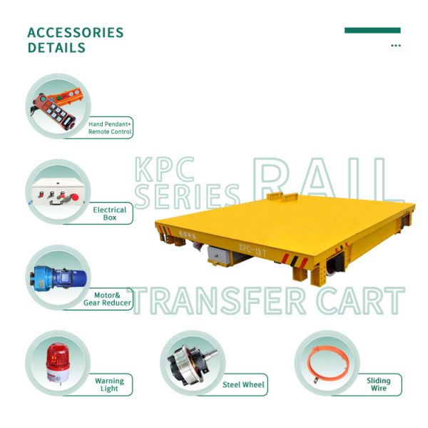 2T Hot Sale Industrial Metal Plate Railway Transfer Electric Trolley