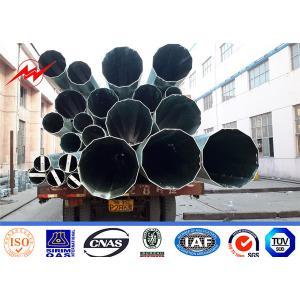 Flange Connection Galvanized Steel Tubular Poles For Transmission