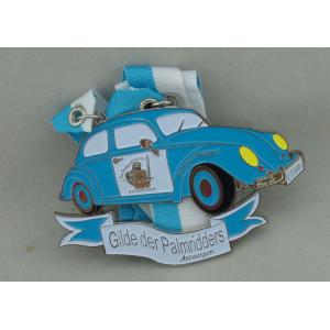 Customized Blue Ribbon Medals , Soft Enamel Zinc Alloy Deloitte Medals
