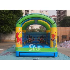 5x4 mts outdoor Let's party kids inflatable bouncy castle made with 610g/m2 pvc tarpaulin