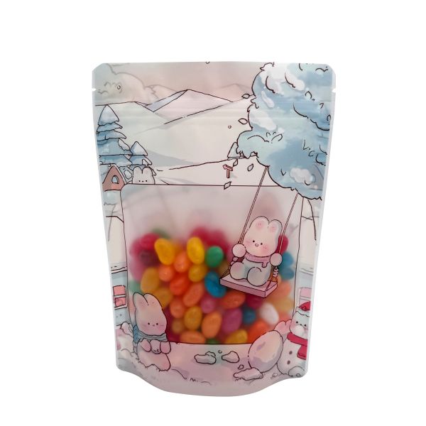 Resealable EVOH PE Recyclable Stand Up Food Pouches With Matte Clear Window And