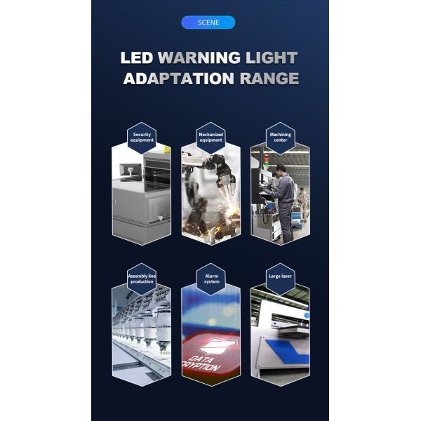 Red Orange Machine Light Tower 24V DC LED Lights Lamp With Buzzer Alarm For CNC Machine