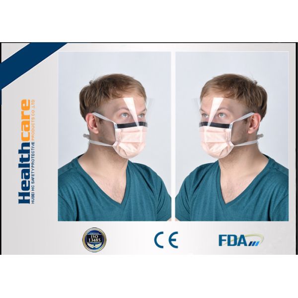 3 Ply / 4 Ply Non Imitating Disposable Earloop Face Mask With Face Shield EO