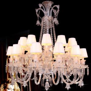 China Silver Candle Crystal Chandelier Light With Lampshade （WH-CY-60) on sale