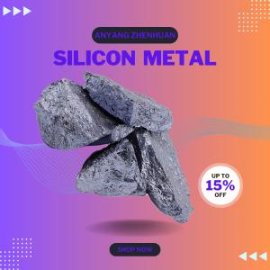 Quality 98%-99% Purity Metal Silicon 10mm-70mm Granularity for sale