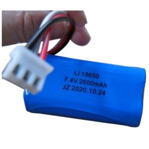 7.4V 2600mAh 18650 Cell Battery Pack With 3 Leads And 3-Pin Contact For Pos