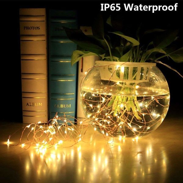 3200k 3 W 600 LED Solar String Lights Green Wire For Garden