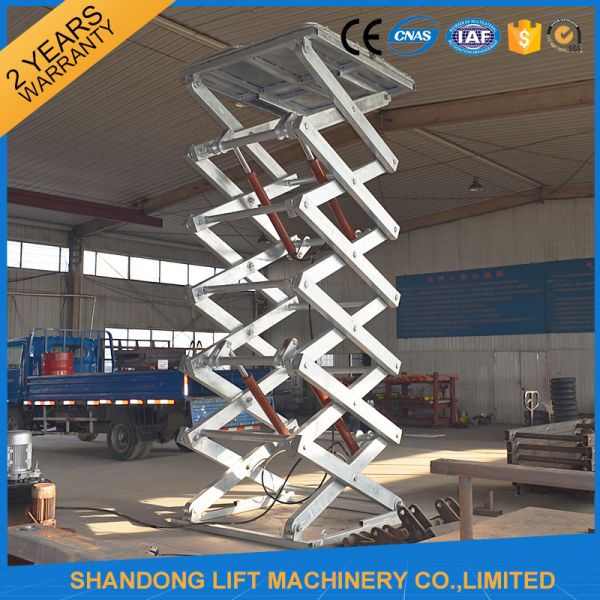 Customized Hot Galvanizing Stationary Hydraulic Scissor Lift , Fixed Hydraulic
