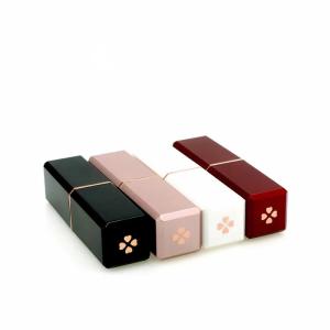Plastic Square Shape 5G Empty Lipstick Tube With Four Leaf Clover Printing On The Cap Top