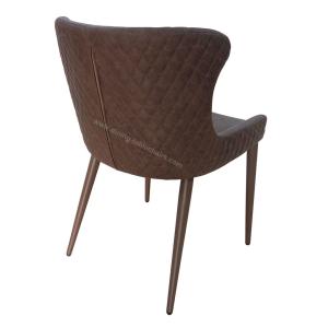 Brown Upholstered Living Room Chair Powder Coating Finish Easily Cleaning