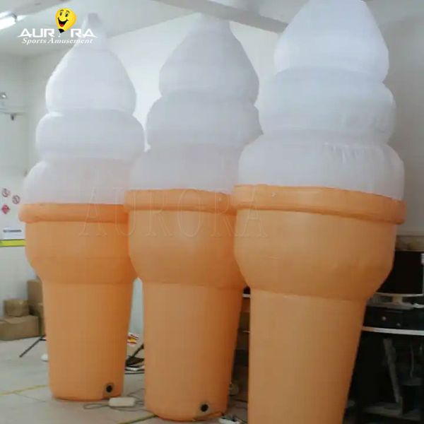 CE Advertising Inflatables Giant Inflatable Ice Cream Cone Balloon With Free Blower