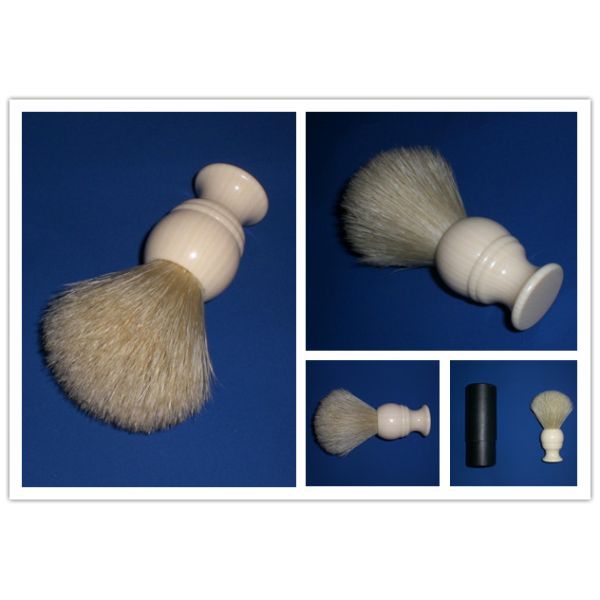 Resin Handle Nylon Hair Men Shaving Brush #AAI122 White Pig Bristle
