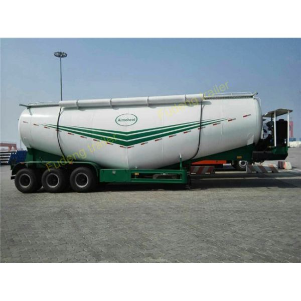 Payload 25 - 35 cbm Steel Cement Tanker Truck Mechanical / Air Suspension double axles
