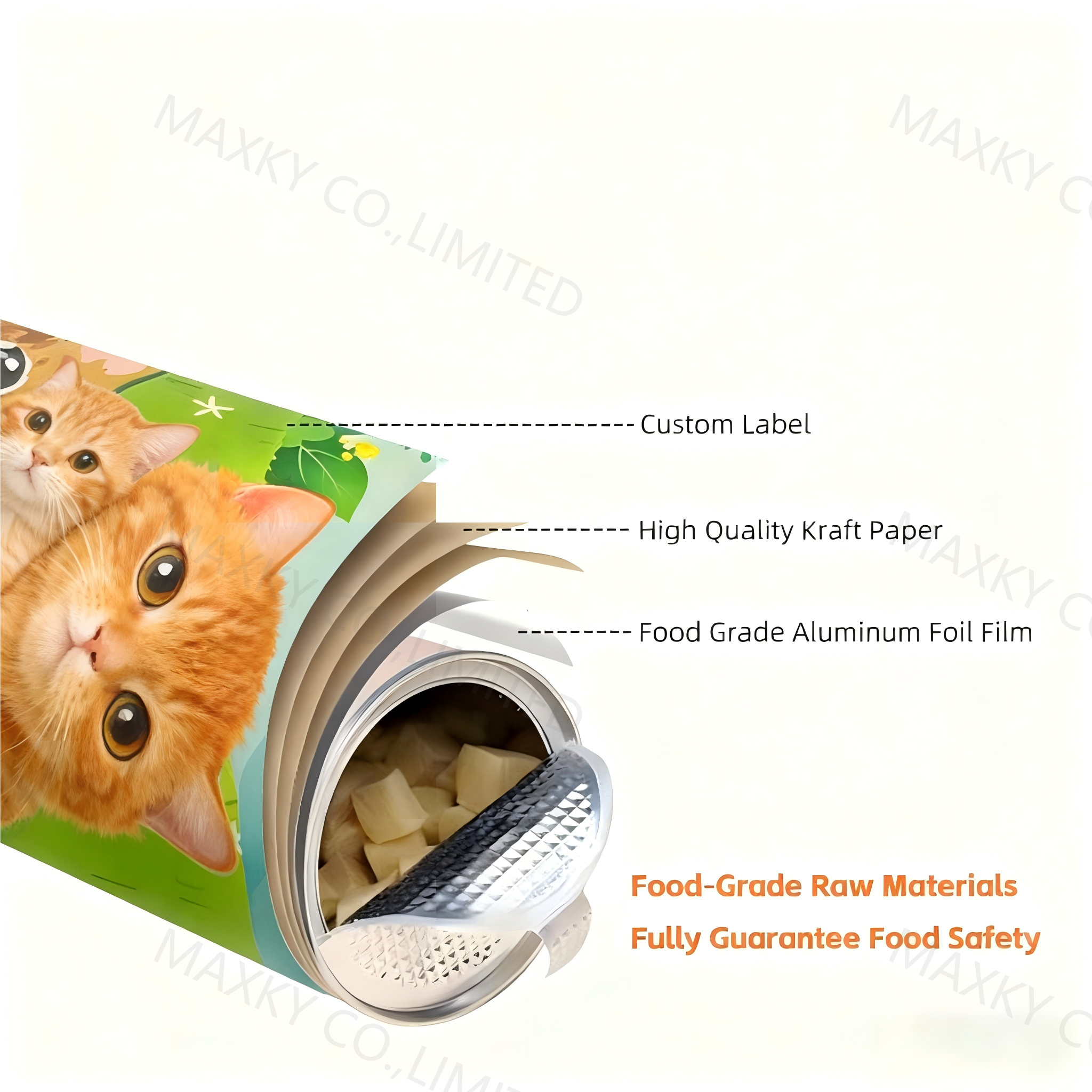 Customized environmentally friendly easy-to-tear metal sealed paper tube