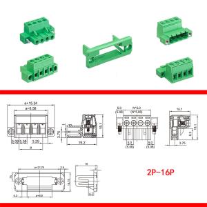 5.08mm pitch Feed Through Flange Screw Terminal Blocks Dismountable