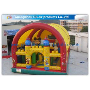 Donald Duck & Mickey Inflatable Amusement Park For Outdoor Child Games