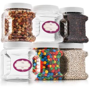 380ml Plastic Screw Cap Jars 20cmx20cm Plastic Cookie Containers