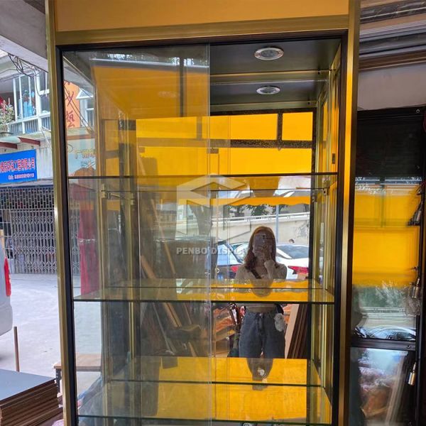 Aluminum Frame Showcase 1000*400mm Glass Show Cabinet OEM