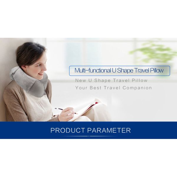 U Shape Memory Foam Pillows / Multifunctional U shape Neck Pillow With Pouch