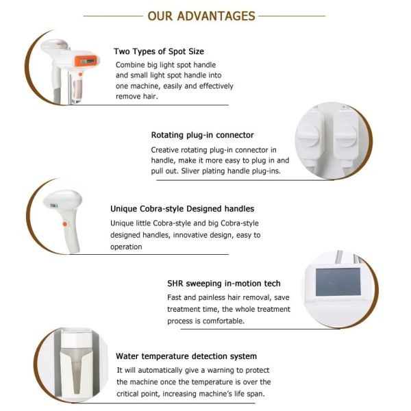 Painless Elight Laser Ipl Opt Hair Removal Machine Skin Rejuvenation 2in1