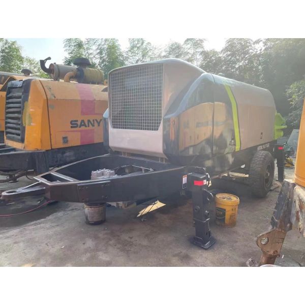 6800x2200x2700mm Used Concrete Trailer Pump Refurbished Shacman Concrete Machinery