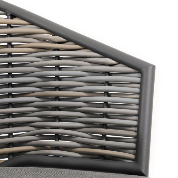 Specific AJUNION Wicker Rattan Outdoor Dining Set Aluminum Frame Round Table 4 Seating