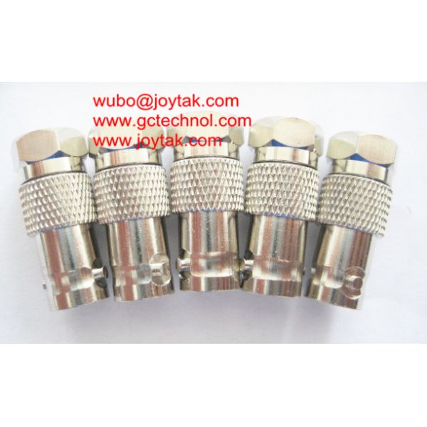 BNC Female To F Male Coaxial Adapter impedance 75ohm BNC Coaxial Adaptor all brass nickel plated CCTV coax Connector