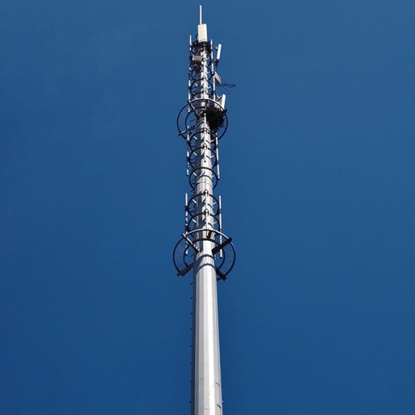 Buy Customized Galvanized Steel Communication Pole With Antennas Brackets at wholesale prices