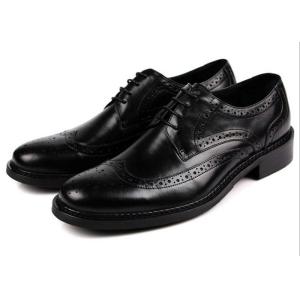 High Cow Mens Leather Brogue Shoes , Business Goodyear Handmade Shoes
