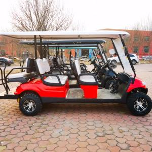 Red Color 4+2 Seater Golf Cart New Energy Vehicle Road Legal Low Price And High