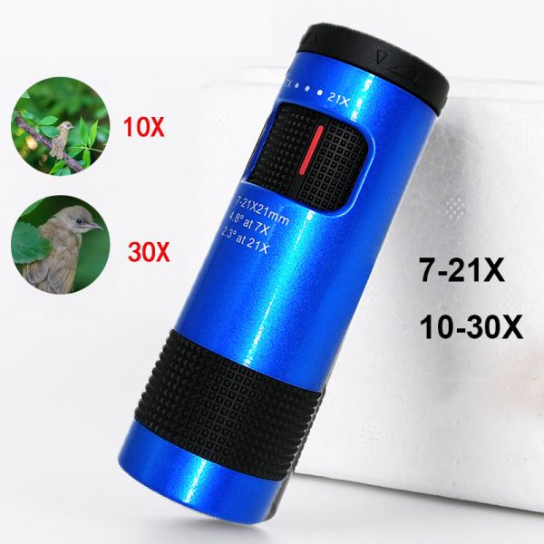 10-30X21 Handheld Portable Zoom Monocular Telescope for Outdoor Activity
