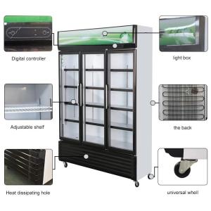220V-240V/50HZ 60HZ 110V/60HZ Display Cooler 2 Doors Store Drinks Fridge