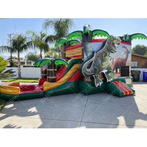 Backyard Bouncy Castle Dinosaur Bounce House Water Slide Pool Inflatable
