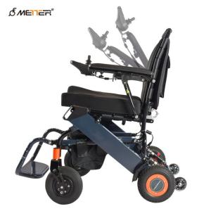 China Handicapped Portable Foldable Electric Wheelchair With 8AH Battery on sale