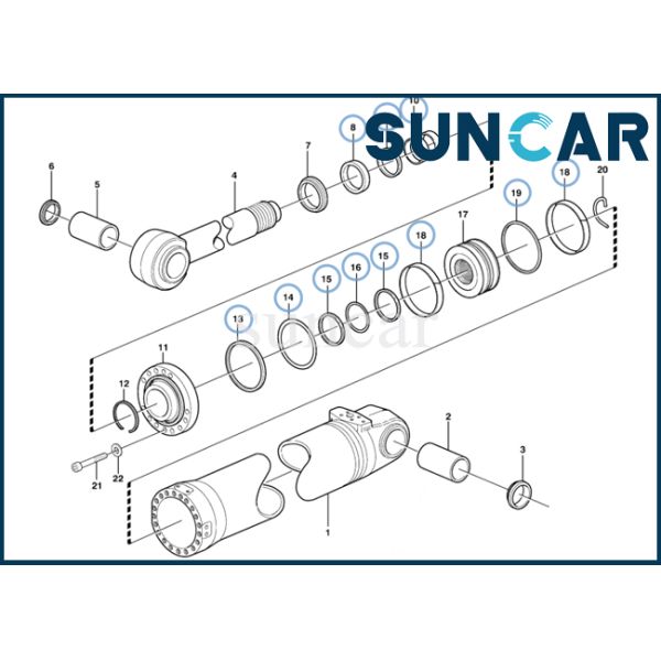 11708833 SUNCARVO.L.VO Bucket Tilt Cylinder Seal Kit VOE11708833 Wheel Laoder Inner Parts