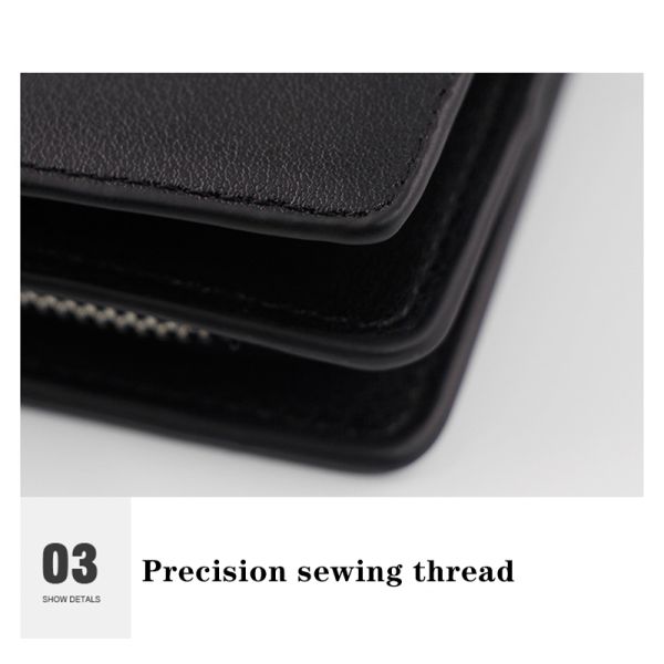 Minibook Wristband Strap Wallet for Business Card Multicard Clamshell Leather Wallet