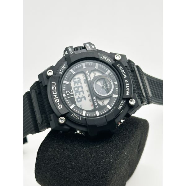 Stainless Steel Case Sport Quartz Light Wrist Watch Round With Digital Display Feature