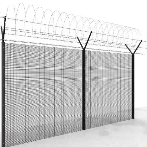 Square Post 1.8m Anti-Climb 358 Security Fencing Galvanized Powder Coated Steel