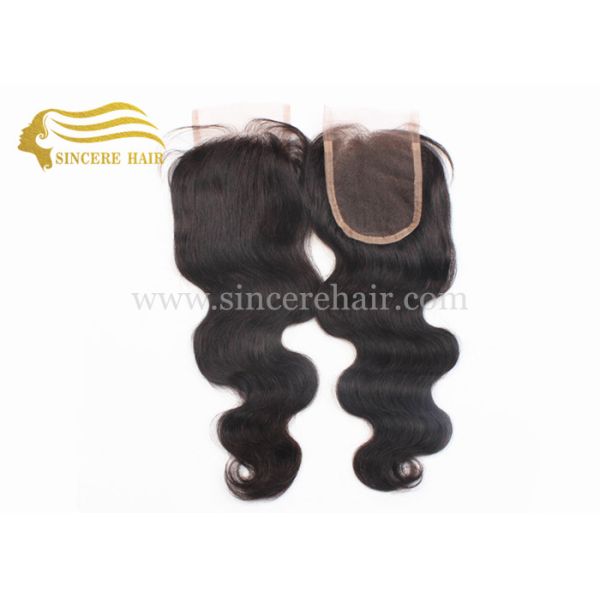 Buy 22" Body Wave Virgin Human Hair Extensions Clouser - 22" 100 G Natural Black BW Virgin Remy Human Hair Clouser For Sale at wholesale prices