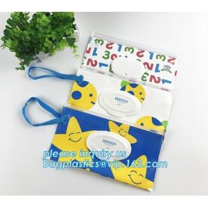 China reusable wet wipe pouch dispenser for baby or personal wipes, Custom logo gravure printing side gusset EVA wet wipes org on sale