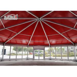 Aluminum High Peak Multi sides Luxury Wedding Tents With Glass ABS Walls
