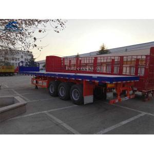 3 Axles Semi 3mm Flatbed Container Trailer Mechanical Suspension