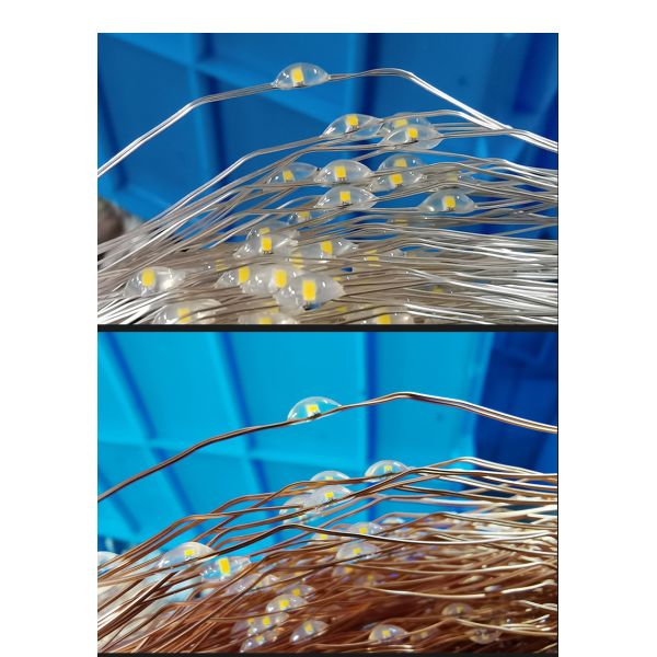 Remote Control Battery Copper Wire Lights 20M Length Ultra Thin DC 5V