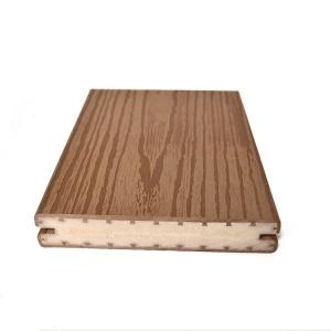 2.5m/3.3m Width WPC/PVC Decking Panel Wood Flooring No Screw CE Anti-UV for Long
